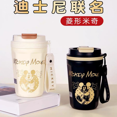 GERM迪士尼米奇保温杯女生高颜值女士咖啡杯水杯男生大容量女男款