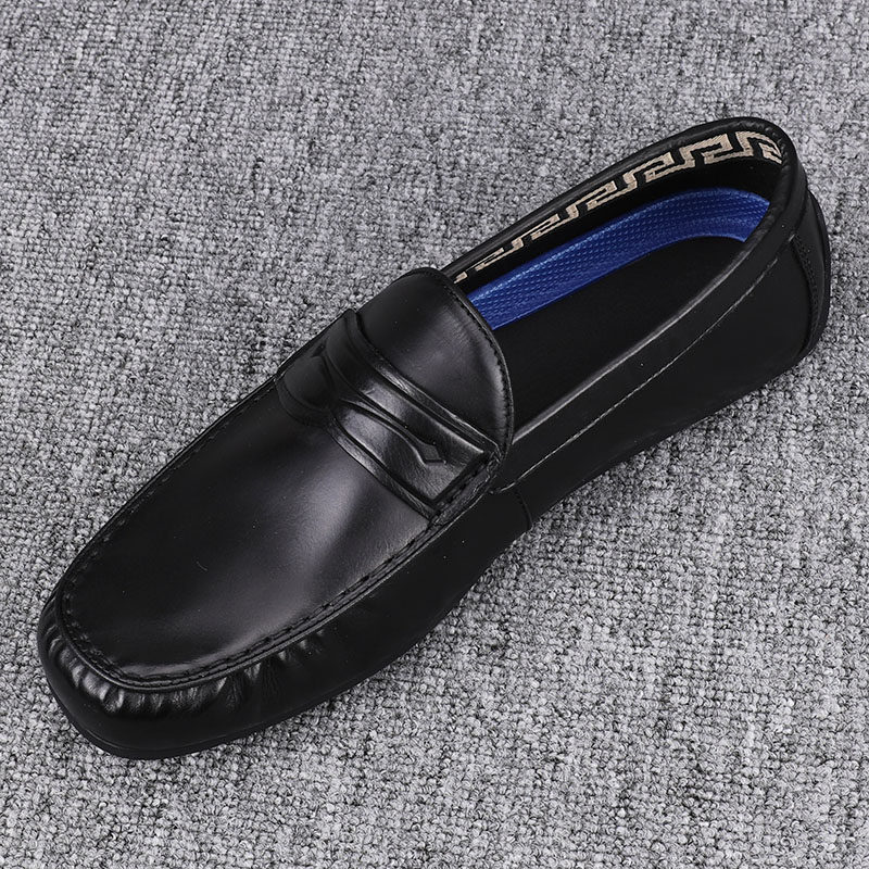 2026新款头层牛皮男鞋夏季透气男士豆豆鞋真皮百搭休闲懒人驾车鞋