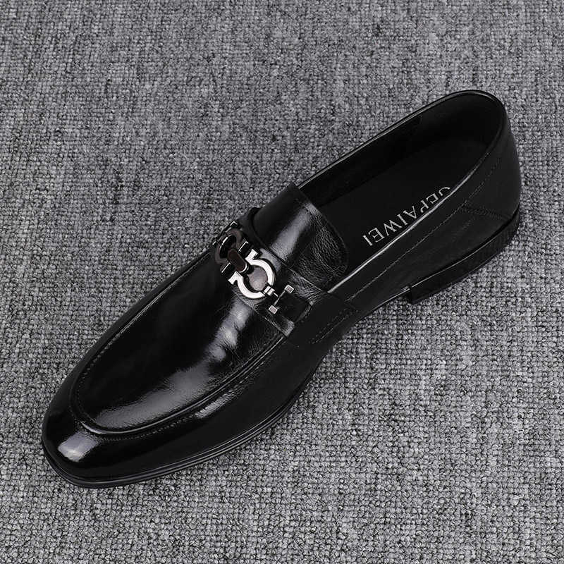 潮流瘦版男士休闲皮鞋英伦商务鞋