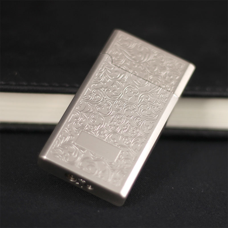 防风直冲充气打火机电子点火红火焰金属打火机超薄礼品打火机