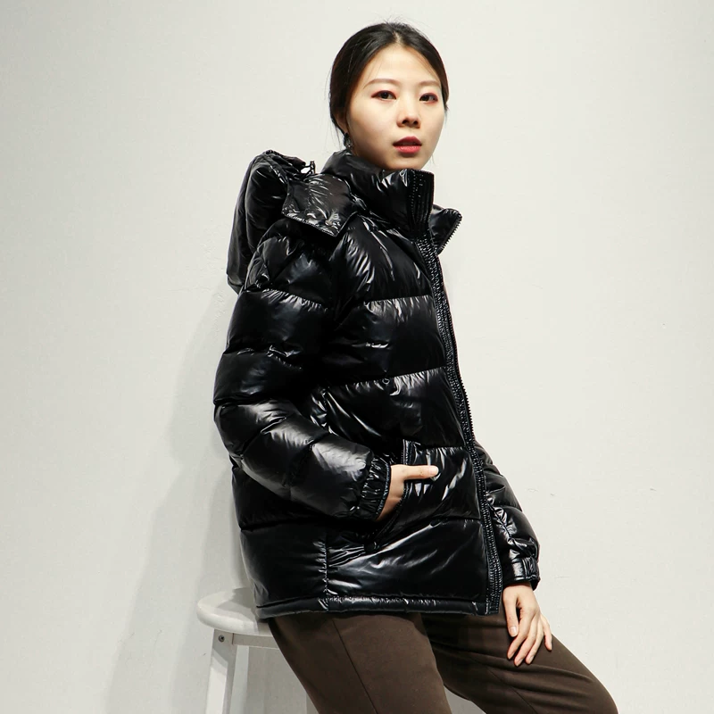 赤布 Glossy winter velvet down jacket, 2021 collection, duck down, plus size, oversize, increased thickness