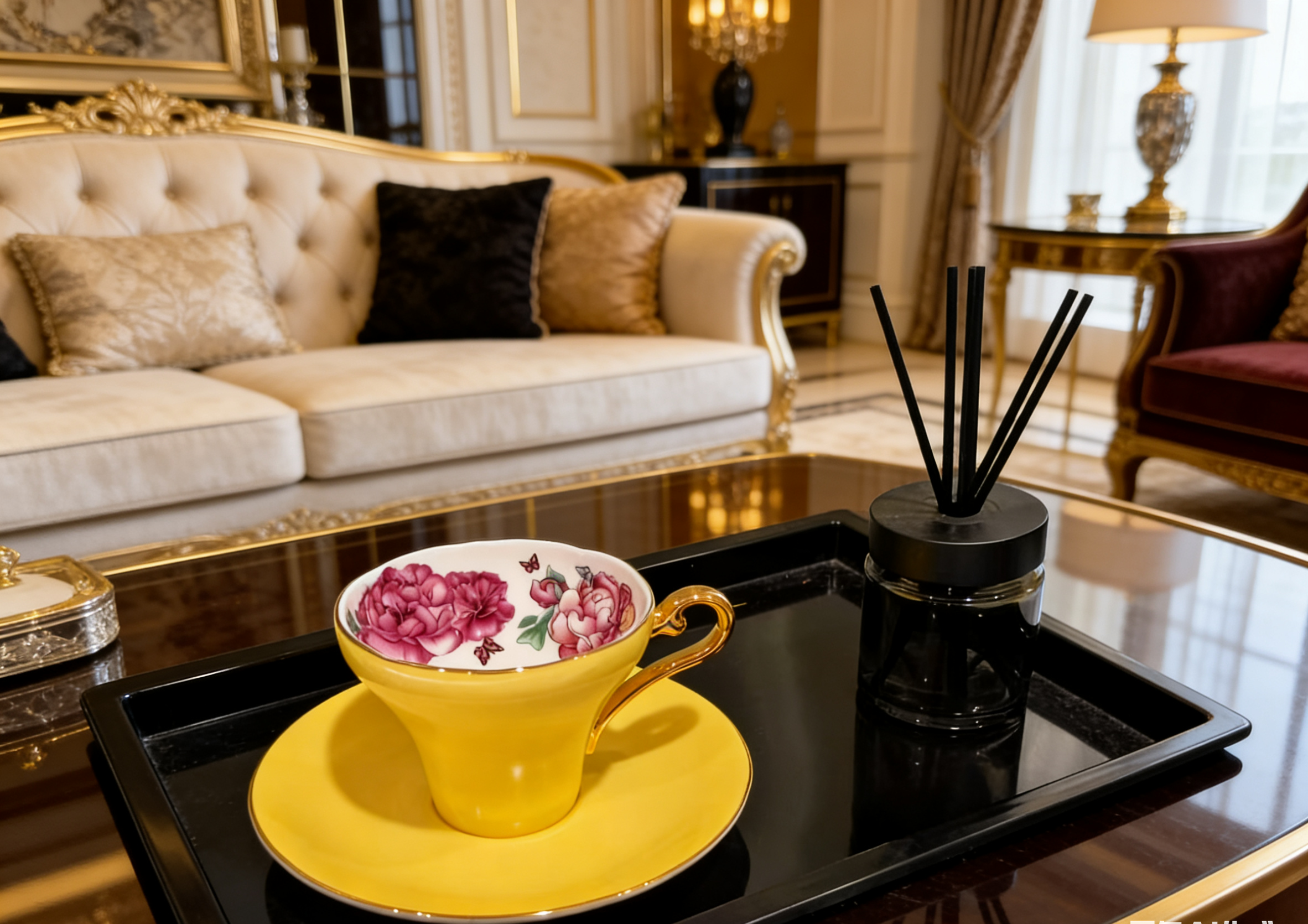 英国精致骨瓷小蛮腰咖啡杯碟套装金边把手下午茶牡丹杯碟伴手礼,餐饮具,咖啡杯,淘宝优惠券,粉丝福利购,淘宝优惠卷