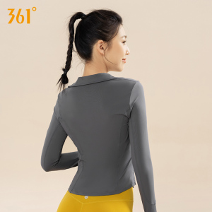 361运动上衣瑜伽服女长袖运动健身T恤晨跑速干衣宽松显瘦健身衣
