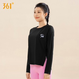 361运动上衣女跑步瑜伽服健身服宽松透气运动服长袖瑜伽T恤速干衣