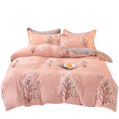 冬天毛绒被套单件牛奶绒珊瑚绒