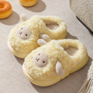 EVA绵羊儿童棉拖鞋男童女童防滑秋冬季新款室内冬天宝宝包跟棉鞋
