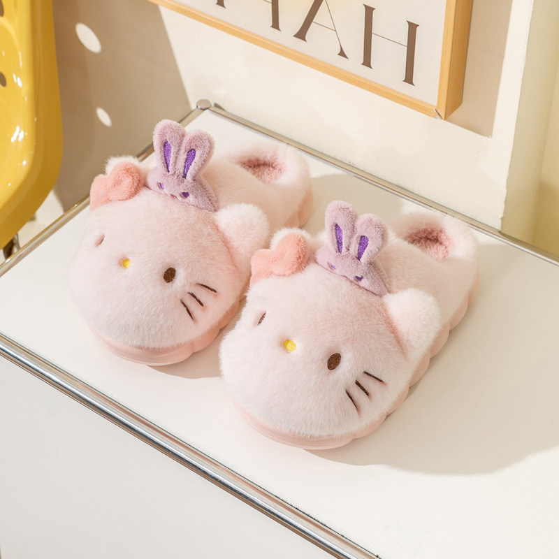 EVA三丽鸥儿童棉拖鞋女童防滑冬季新款室内家居女孩毛拖宝宝棉鞋