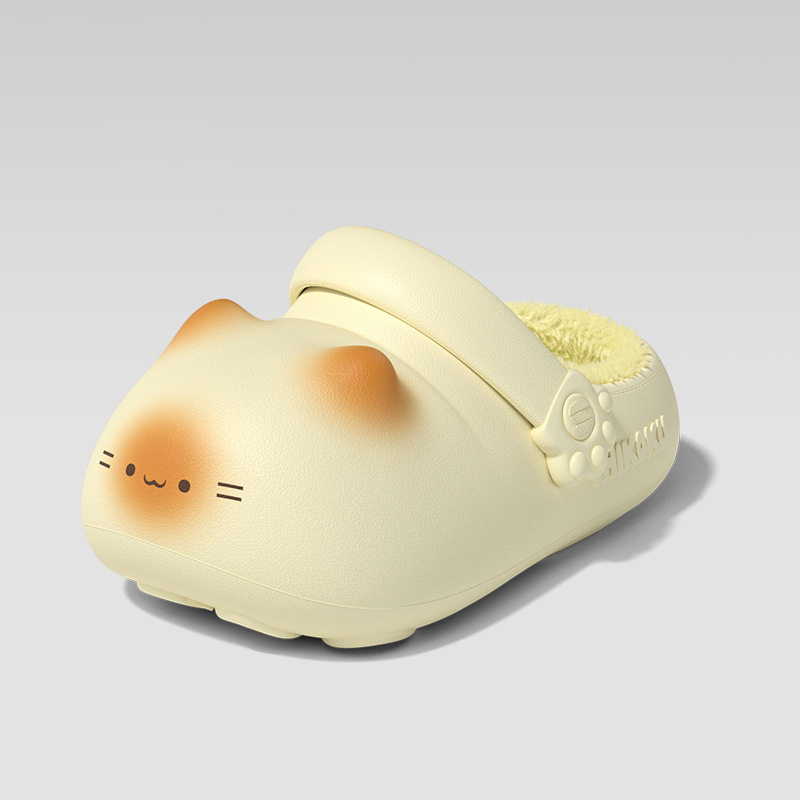 猫咪儿童棉拖鞋女童防滑防水新款