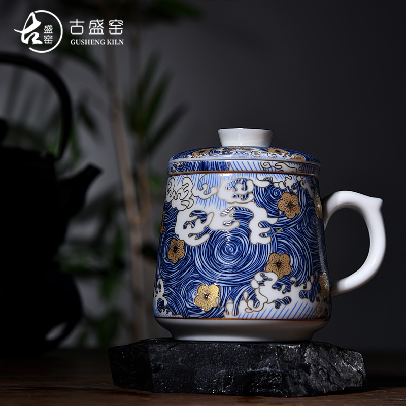 古盛窑新款景德镇骨质瓷办公杯