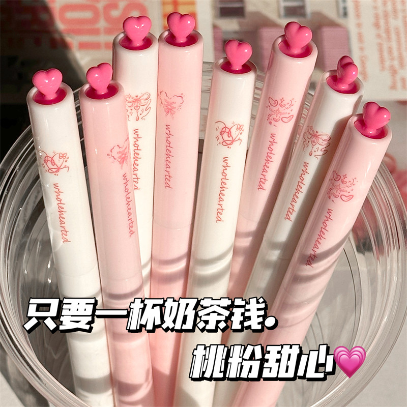 原创少女心桃粉甜心旋转可擦笔高颜值ins风小学生三年级练字专用热敏可擦晶蓝黑色易摩可复写自带橡皮热可擦