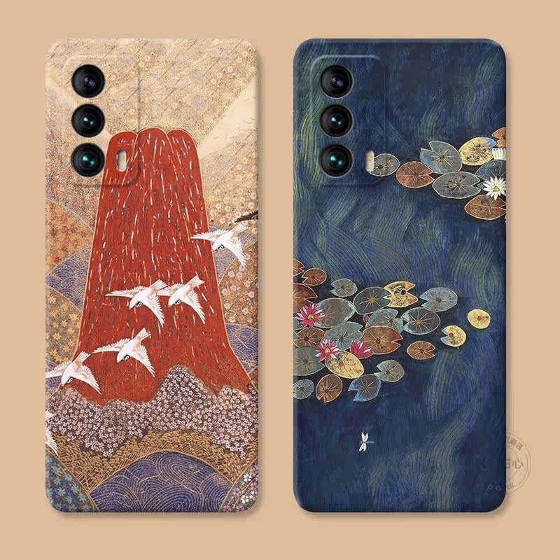 古典油画适用魅族21手机壳20/18/17pro艺术s复古荷花note16文艺个性lucky08女款防摔软