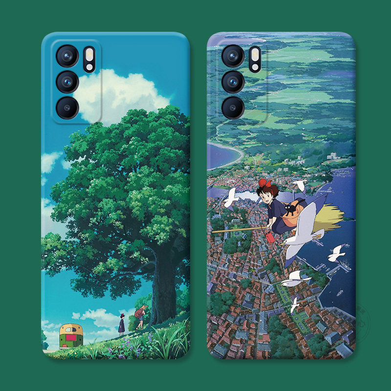 魔女宅急便适用oppo Reno15手机壳14/13/12/11/10/9/8/7pro+宫崎骏6/5K动漫4se可爱卡通3/2z女款软套Ace十