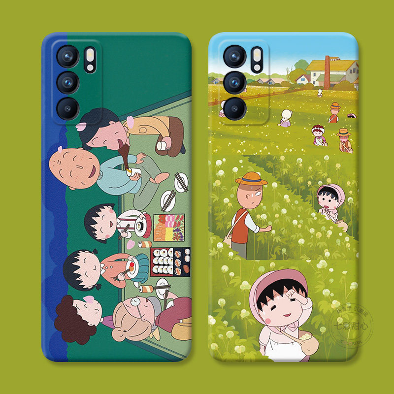 樱桃小丸子适用oppo Reno15手机壳14/13/12/11/10/9/8/7pro+可爱6/5K动漫4se卡通3/2z小清新Ace女款软十
