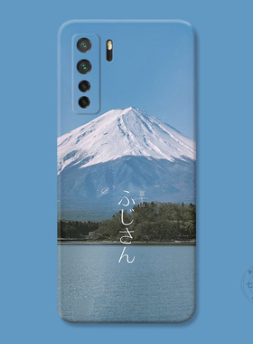 冷淡风富士山适用华为nova14手机壳13/12/11/10/9/8/7pro/6se/5z/4e/3i简约文艺低调男生ultra女款防摔软
