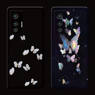 文艺蝴蝶适用vivo防摔简约手机壳