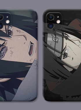 宇智波鼬适用iPhone11苹果12手机壳17Air/16e/Pro火影忍者14promax男生15plus女款13mini迷你防摔软