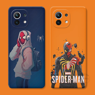 潮牌蜘蛛侠适用小米13手机壳12欧美11男生9pro探索8青春版se个性6x新款t全包女款防摔软