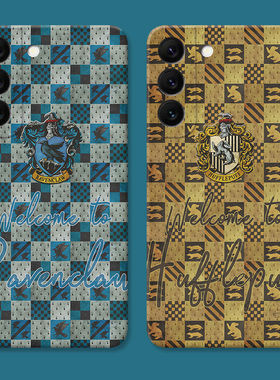 棋盘格子适用三星S22手机壳s26s25s24s23ultra拉文克劳s21哈利波特s20fe个性A56A55A54plus女款edge软pro+