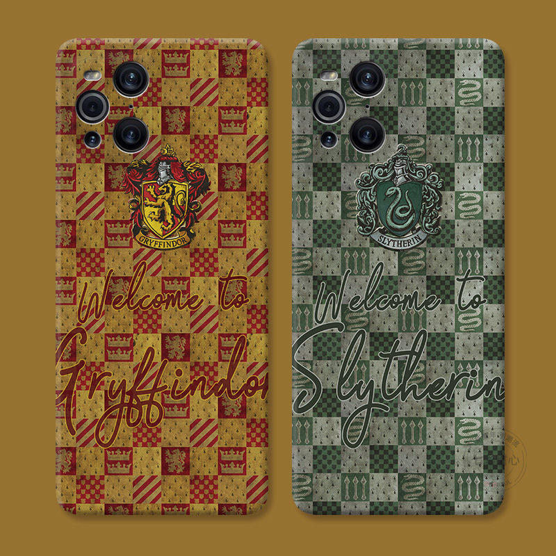 哈利波特适用oppo  Findx8手机壳x5x3pro斯莱特林x2s+棋盘格子k12s/k11x/k10女款耐脏防摔软