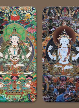 国潮唐卡适用华为nova14手机壳13/12/11/10/9/8/7pro/6se/5z/4e/3i中国风复古文艺佛系ultran女款防摔软