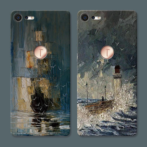 低调油画适用锤子坚果pro3手机壳R2华硕ROG9/8/7/6/5/3PRO美术生男生冷淡风全包女款防摔软