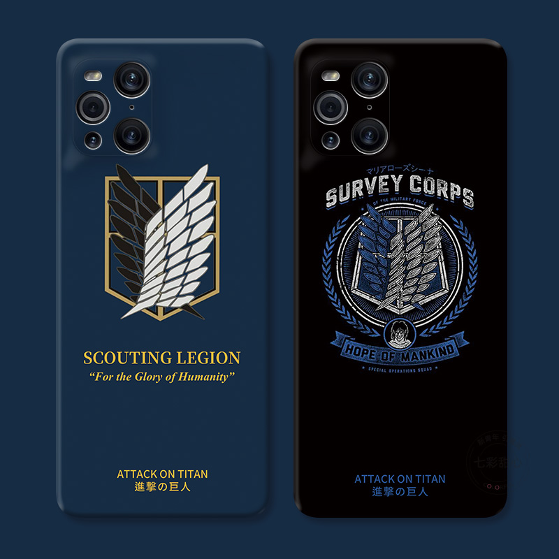 进击的巨人适用oppo  findx8手机壳x5x3pro自由之翼x2s+男生个性k12s/k11x/k10女款耐脏防摔软