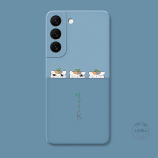 s24 软edge s23ultra夏目友人帐s21fe卡通s20动漫A56 A54plus女款 A55 可爱小猫咪老师适用三星S22手机壳s25