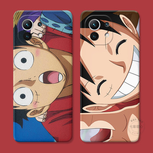 可爱路飞适用小米13手机壳12日系11动漫9pro探索8青春版se海贼王6x男生新款T女款软