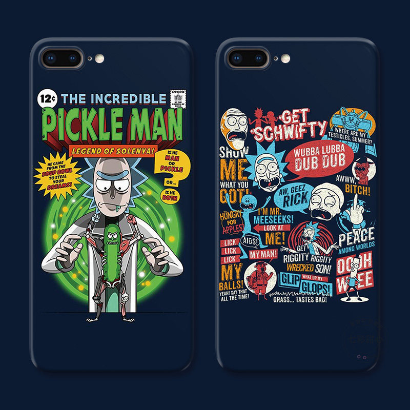 瑞克和莫蒂适用iPhone8plus苹果X手机壳6s可爱7男生XR耐脏xsmax防摔5se女款软1/2/3二三代