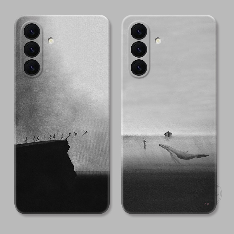 逃离梦境适用三星A56手机壳A73A72A71A70A55A54A53A52A36A35A34A33A26a25A16A15个性冷淡风文艺油画女款软