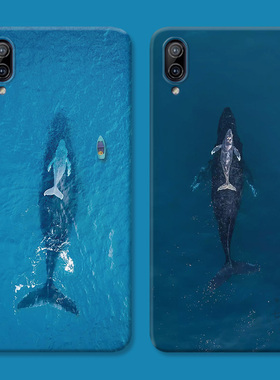 ins风鲸鱼大海适用vivo s12手机壳s15s16pro文艺s10s9s7t女款蓝色