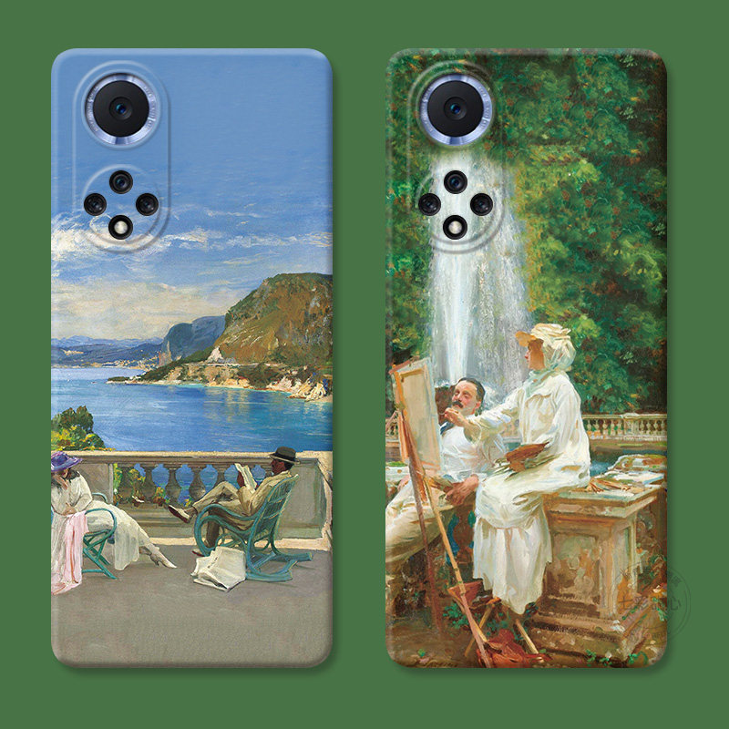 海边度蜜月适用华为nova10手机壳12/11ultra油画9文艺8se活力版7pro艺术6情侣5z女款4e软3i 2splus,3C数码配件,手机保护套/壳,淘宝优惠券,粉丝福利购,淘宝优惠卷