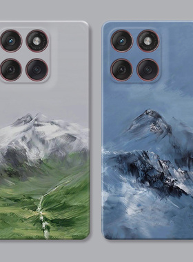 壮丽山河适用摩托罗拉edge60pro手机壳50/40/S30/G86G85G84G75G56G55G54油画文艺小清新男生女款耐脏防摔软