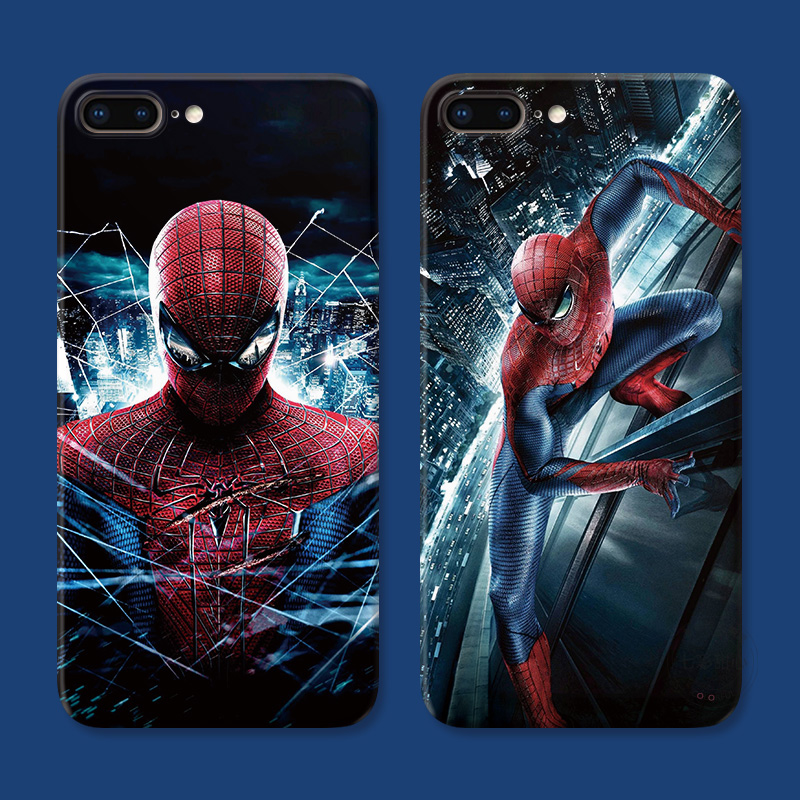 潮流蜘蛛侠适用iPhone8plus苹果X手机壳6s7个性XR欧美xsmax男生se女款防摔软2/3第二三代