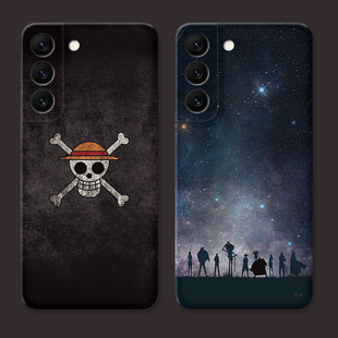 A55 原创海贼王适用三星S22手机壳s25 s21路飞团s20fe简约男生A56 S23ultra可爱新款 A54plus动漫软edge十 S24