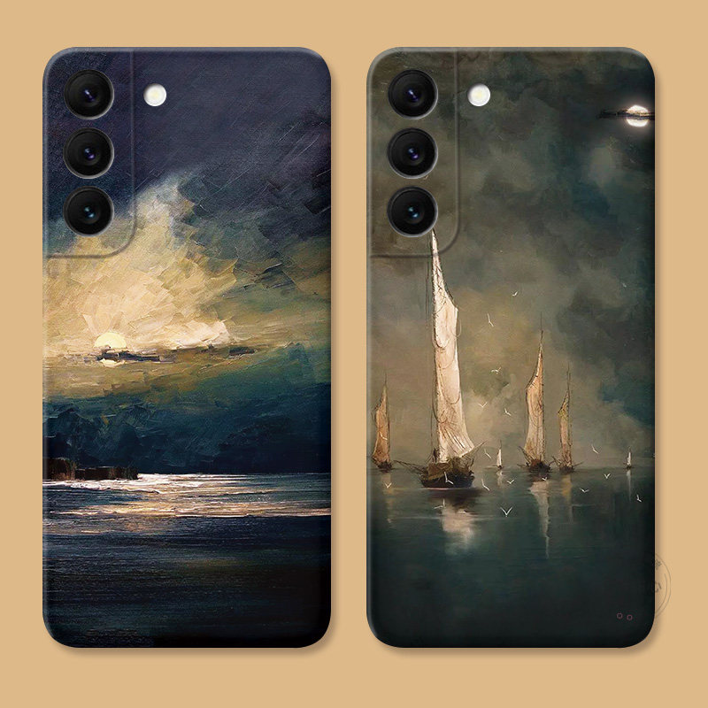 低调油画适用三星S23手机壳s26/s25/s24/s22ultra复古s21+文艺s20fe艺术A56/A55plus冷淡风小众女款软edge十