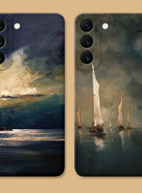 低调油画适用三星S23手机壳s26/s25/s24/s22ultra复古s21+文艺s20fe艺术A56/A55plus冷淡风小众女款软edge十