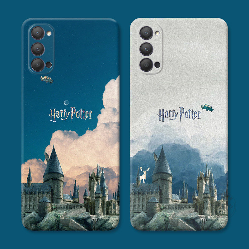 油画风城堡适用oppo reno15手机壳14/13/12/11/10/9/8pro+7哈利波特6/5k文艺3元气版2z新款Ace女款防摔软十一