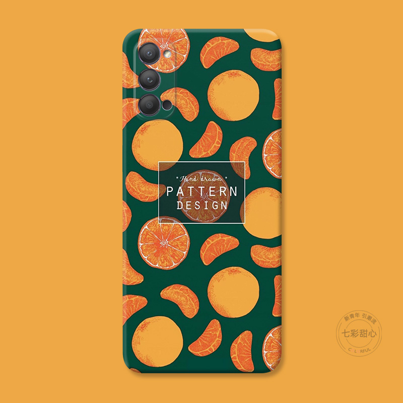 日韩风简约橘子适用oppo手机壳