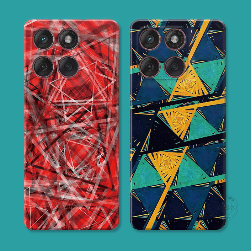 几何图形适用摩托罗拉edge60pro手机壳50/40/S30/G86G85G84G75G56G55G54个性创意抽象女款软
