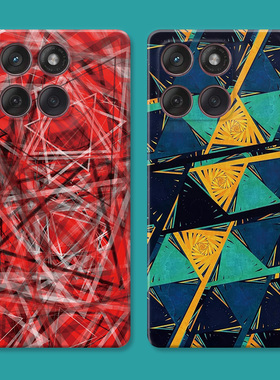 几何图形适用摩托罗拉edge60pro手机壳50/40/S30/G86G85G84G75G56G55G54个性创意抽象女款软