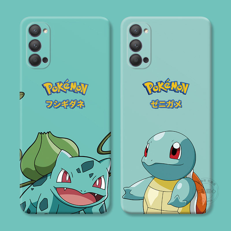 可爱杰尼龟适用oppo reno15手机壳14/13/12/11/10/9/8pro+7妙蛙种子6/5K个性4se卡通3/2z搞怪Ace女款防摔软十