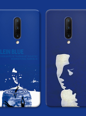 克莱因蓝色适用1+15一加13手机壳12/11/10/9RT/8t/7pro/Ace6/5竞速版2至尊3v油画风文艺女款防摔软