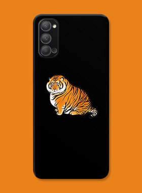 胖萌老虎适用oppo Reno15手机壳14/13/12/11/10/9/8/7pro+可爱6/5K简约4se黑色3/2z软套Ace卡通女款防摔十
