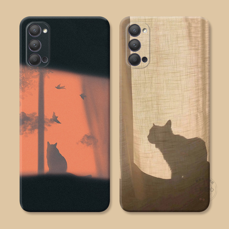 创意复古猫咪适用oppo手机壳