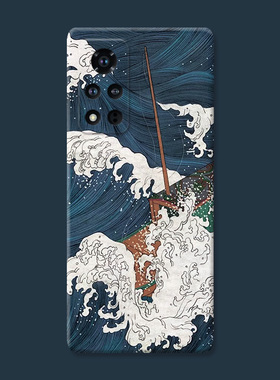 乘风破浪适用华为荣耀play9T手机壳8/7/6c/5/4/3pro活力版v40v20v30pro文艺个性男生浮世绘女款软