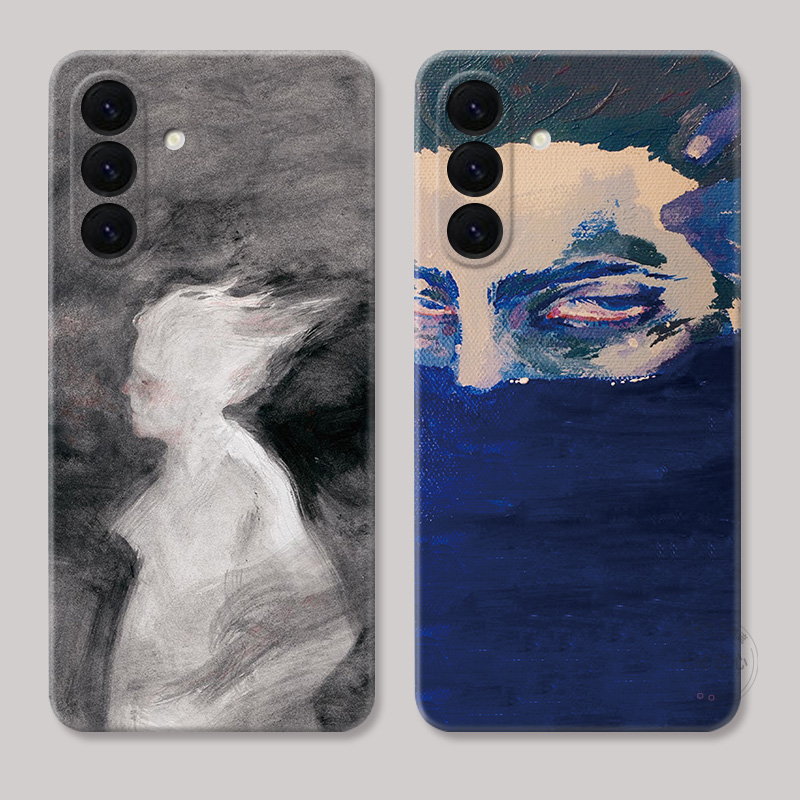 冷淡风适用三星A56手机壳A73A72A71A70A55A54A53A52A36A35A34A33A26a25A16抽象兰陵王油画文艺个性男生女款软