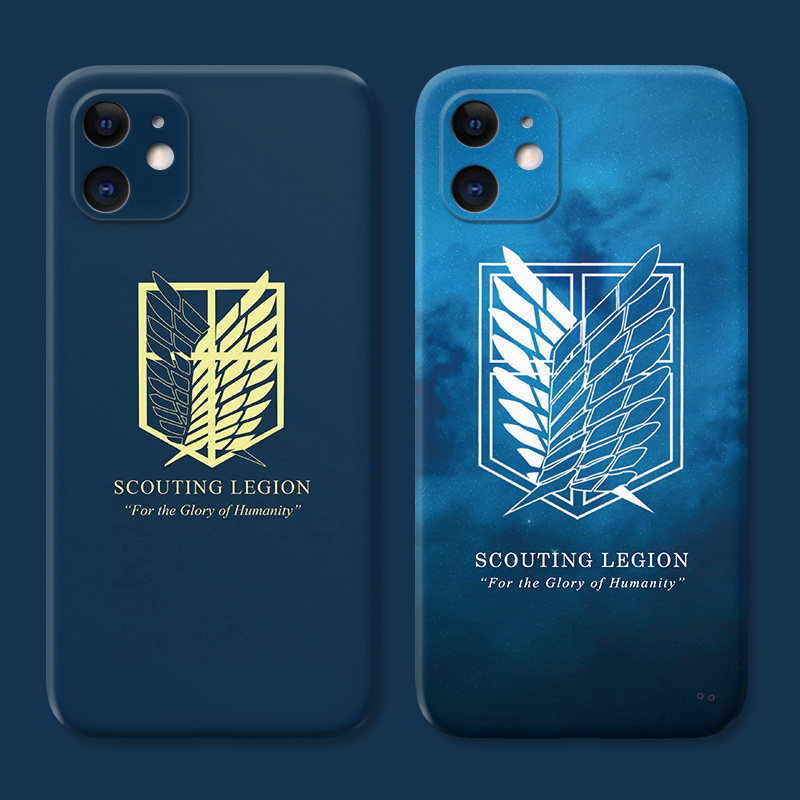 自由之翼适用iPhone11苹果12手机壳17Air/15plus进击的巨人XR/XS全包16e/promax男生mini女款迷你防摔软