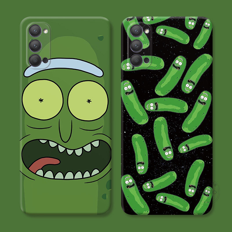 可爱黄瓜适用oppo reno15手机壳14/13/12/11/10/9/8pro+7搞怪6/5K个性4se瑞克和莫蒂3/2z小众Ace女款防摔软