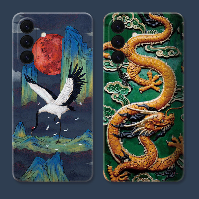龙图案适用三星A56手机壳A73A72A71A70A55A54A53A52A36A35A34A33A26a25A16A15中国风个性国潮新款男款软胶